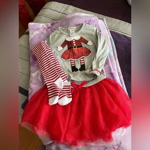 Little Lass Christmas holiday tutu set